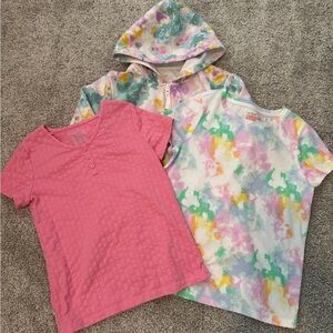 Cat & Jack Multicolor Tie-Dye Hoodie and Shirt Bundle